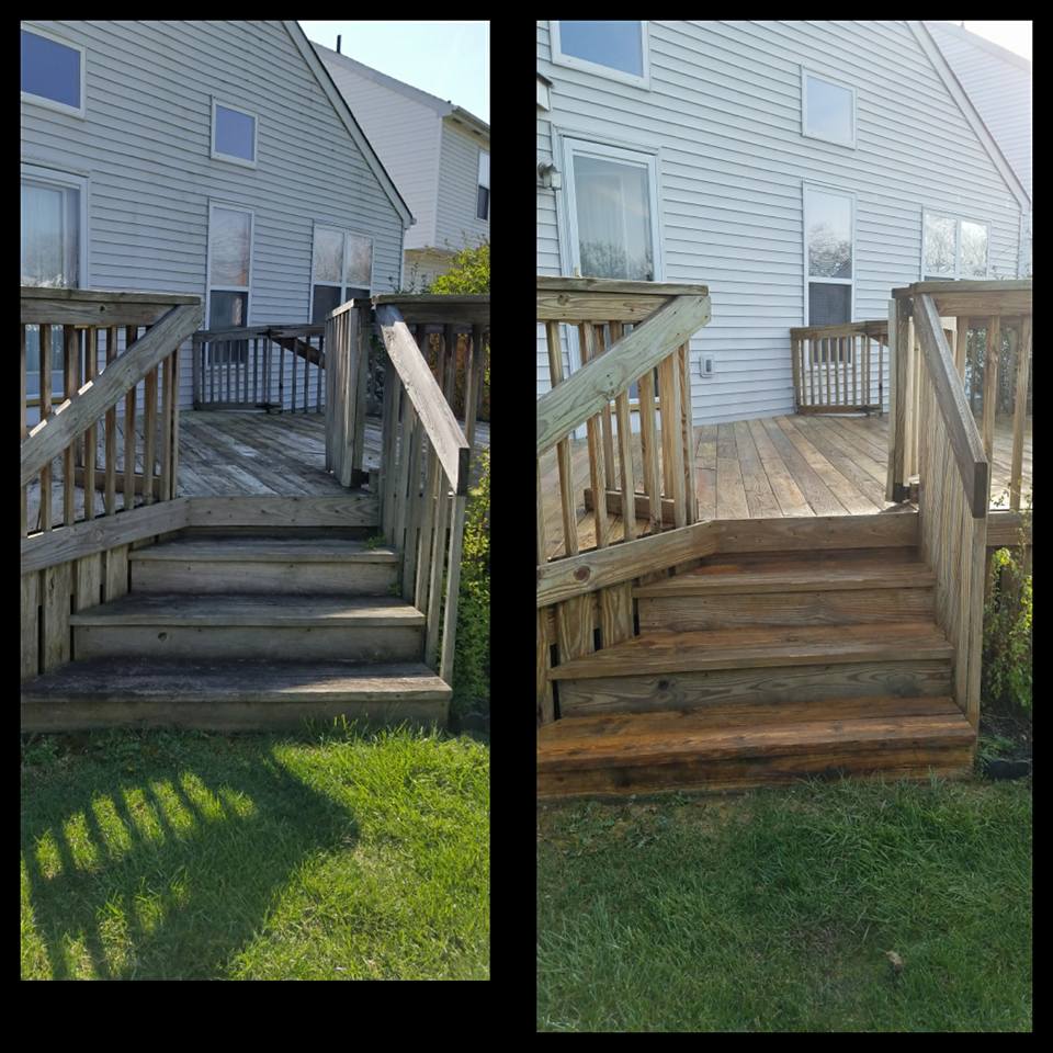 stairs off deck cleaned